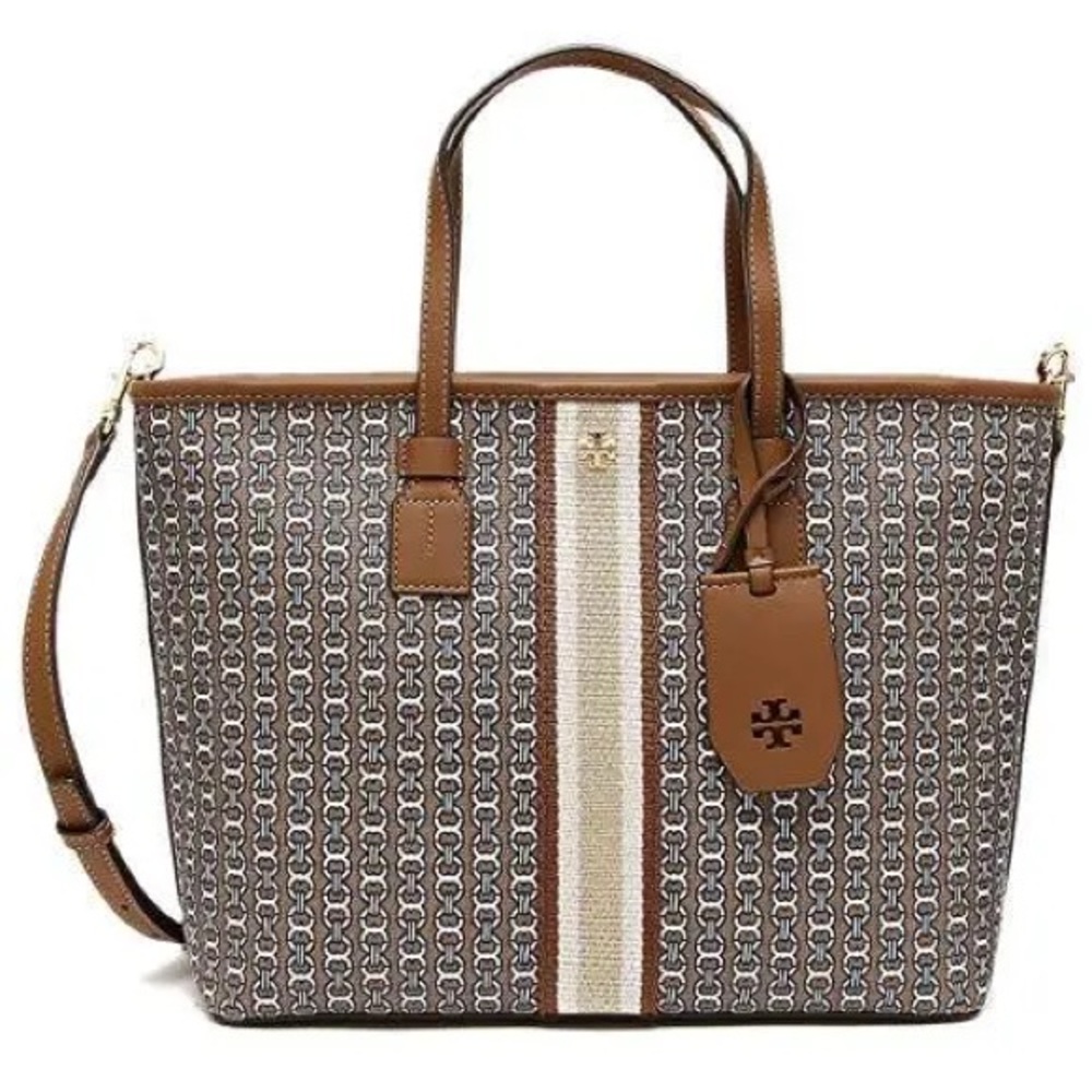 Tory Burch Gemini Link Canvas Tote Bag
